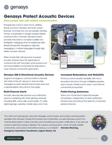 Genasys Protect ACOUSTICS