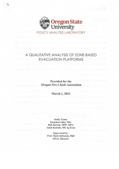 A QUALITATIVE ANALYSIS OF ZONE-BASED EVACUATION PLATFORMS