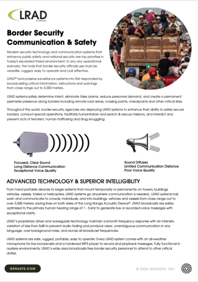 LRAD – Border Security Communication & Safety